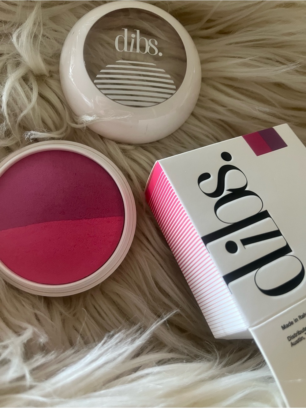 dibs. Cream-to-Powder Blush Duo — Bright Pink